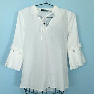 Karl Lagerfeld Blouse with ruffle sleeves